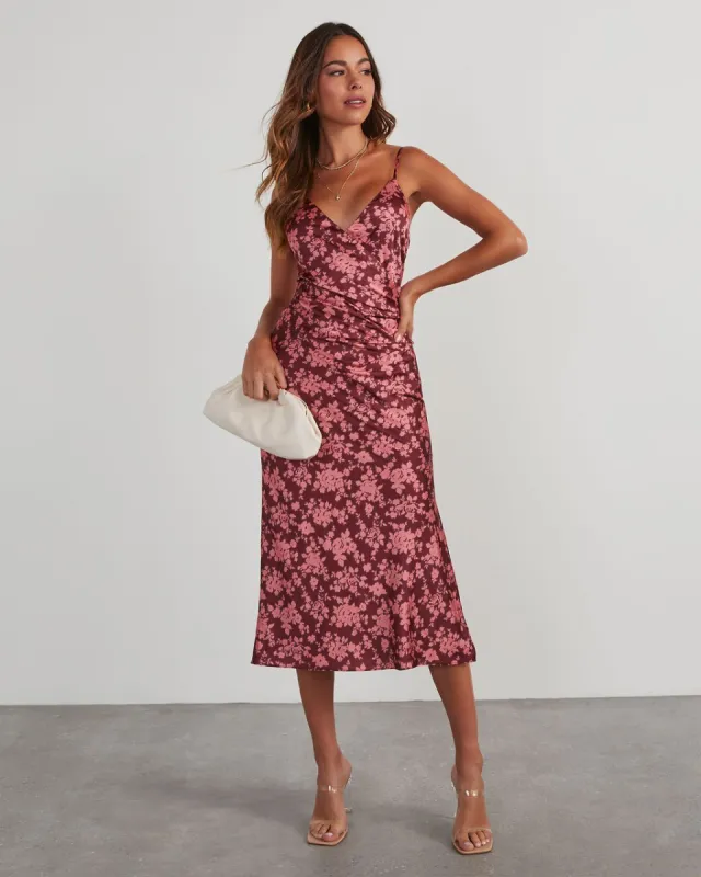 Melena Slip Floral Midi Dress sold by Vici