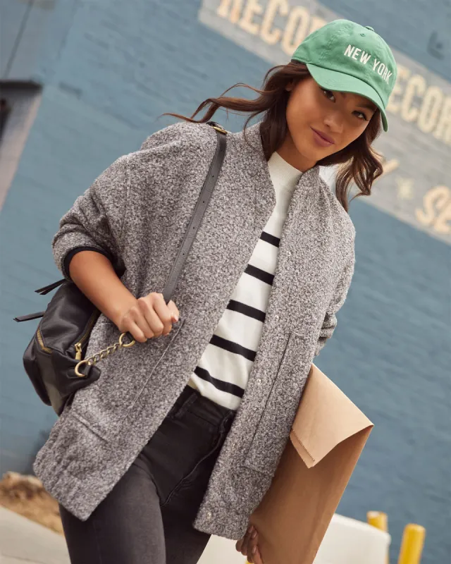 Hannah Textured Bomber Jacket sold by Vici