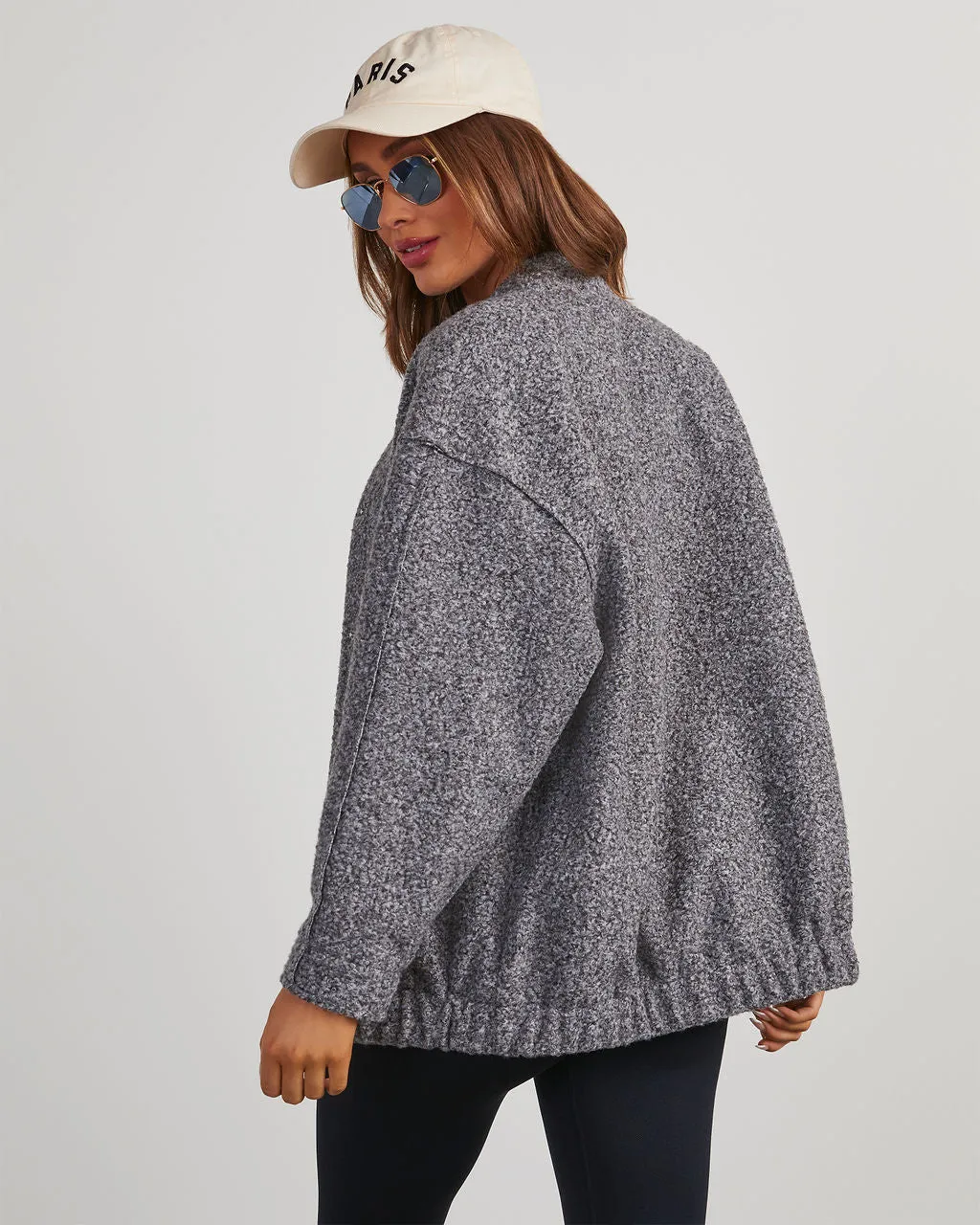 Hannah Textured Bomber Jacket sold by Vici product image thumbnail 4