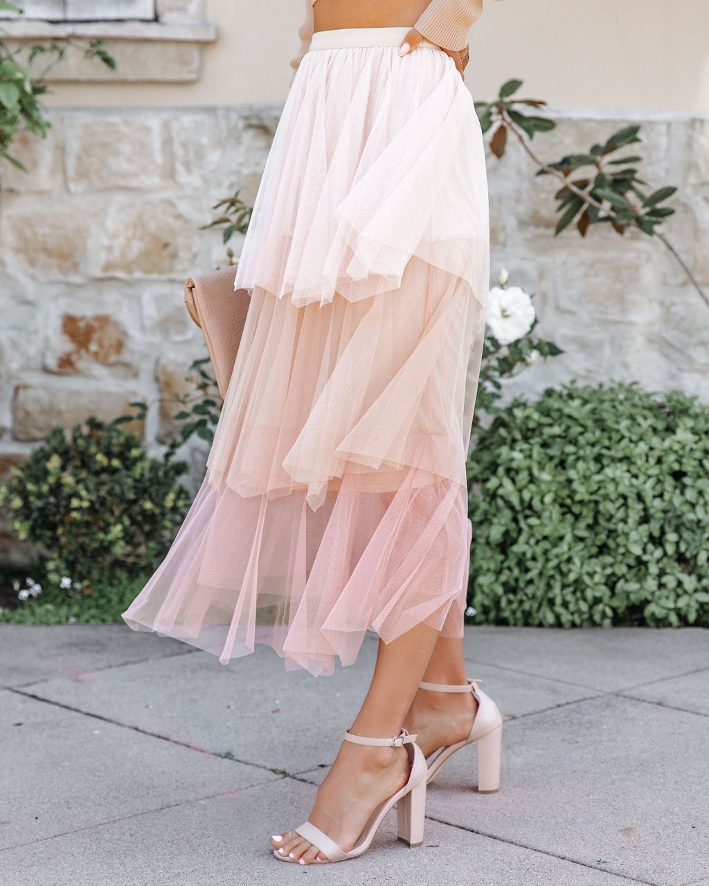 Save The Last Dance Tiered Tulle Midi Skirt sold by Vici product image thumbnail 10