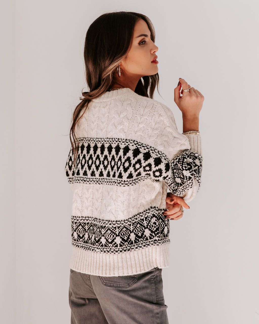 Sierra Nevada Cable Knit Pullover Sweater - FINAL SALE sold by Vici product image thumbnail 4
