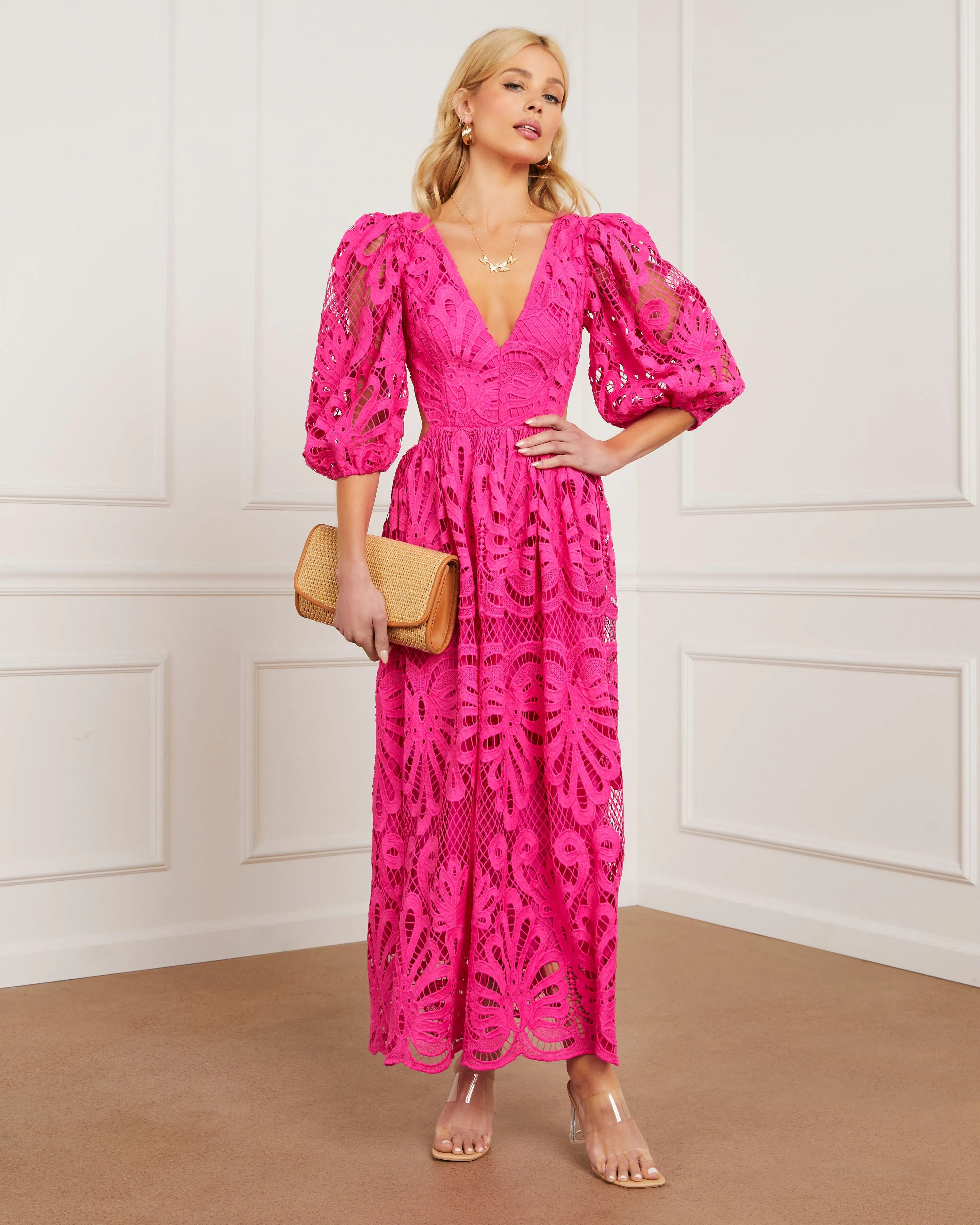 Vivianna Eyelet Maxi Dress sold by Vici product image thumbnail 5