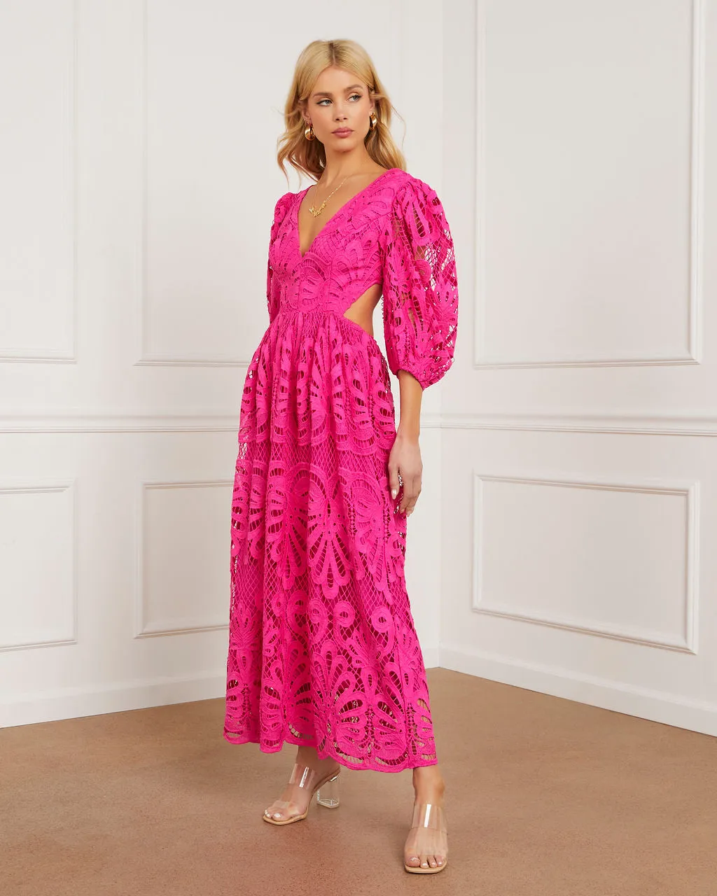 Vivianna Eyelet Maxi Dress sold by Vici product image thumbnail 3