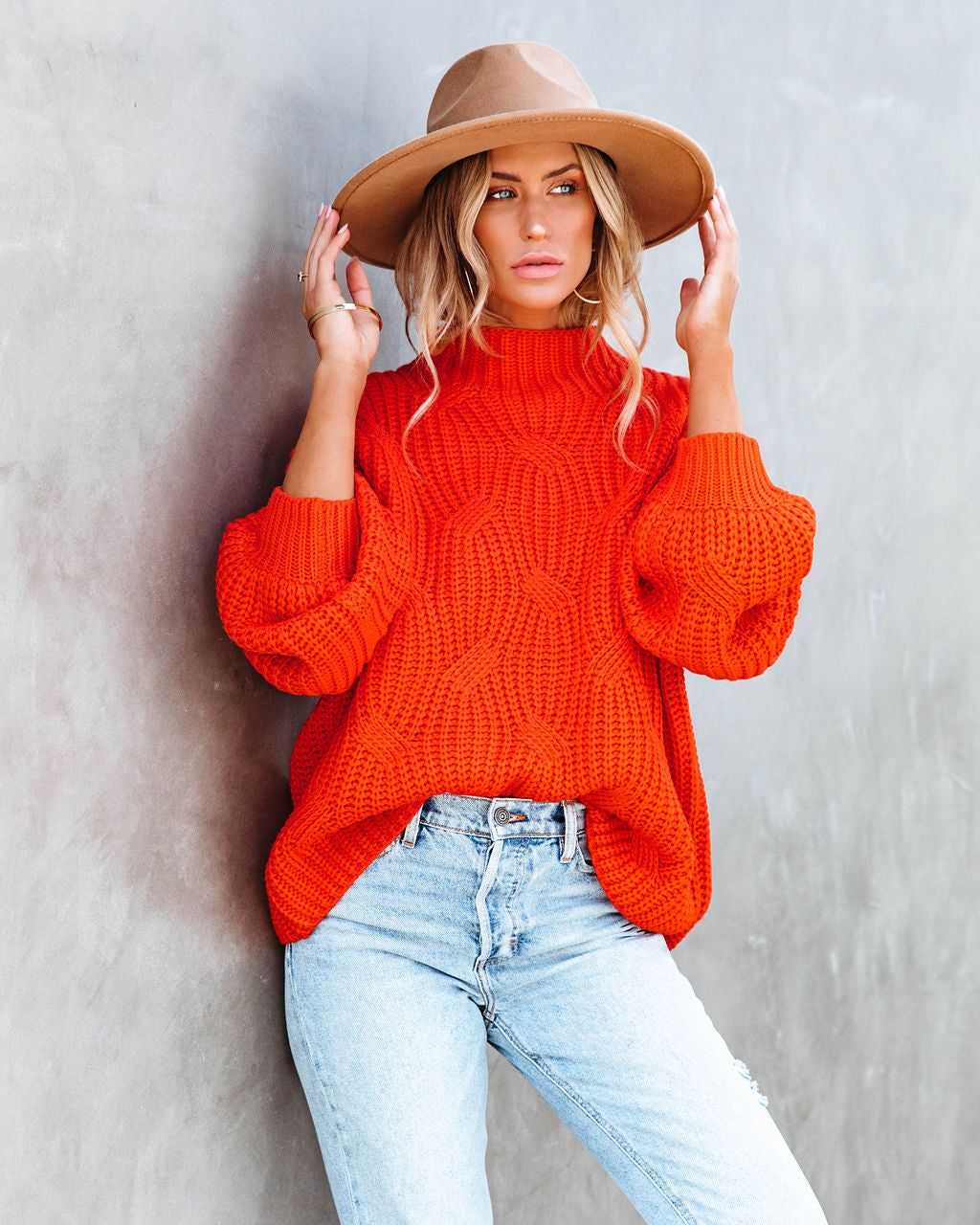 Windy City Knit Sweater - Orange sold by Vici product image thumbnail 6