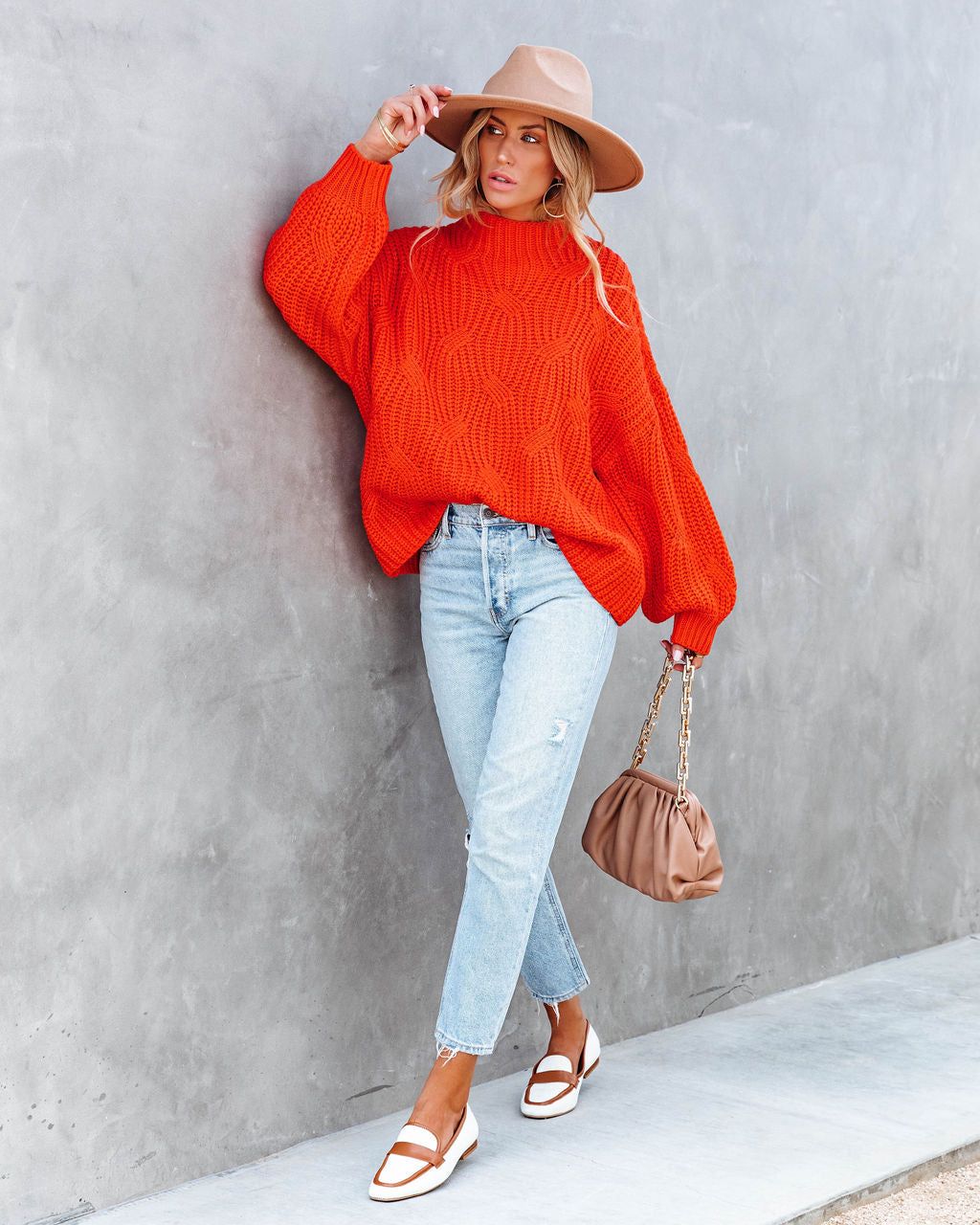 Windy City Knit Sweater - Orange sold by Vici product image thumbnail 9