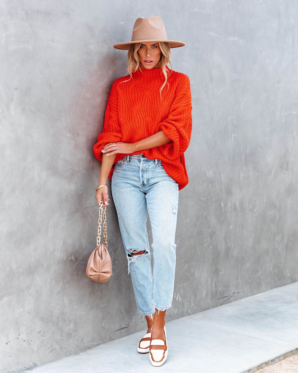 Windy City Knit Sweater - Orange sold by Vici product image thumbnail 5