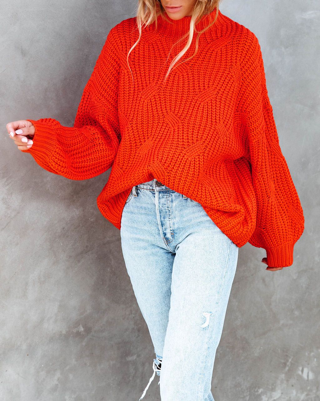 Windy City Knit Sweater - Orange sold by Vici product image thumbnail 3