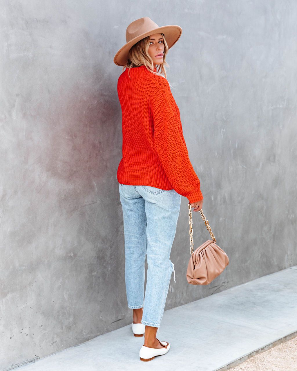 Windy City Knit Sweater - Orange sold by Vici product image thumbnail 2