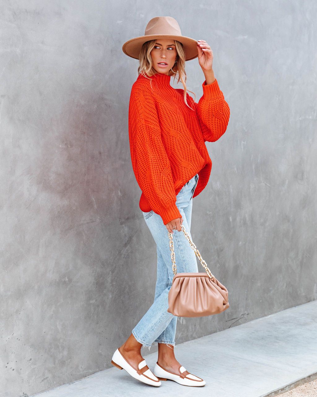 Windy City Knit Sweater - Orange sold by Vici product image thumbnail 7