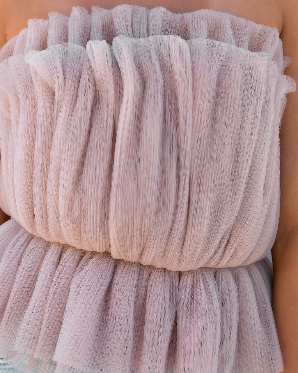 Glam Me Up Strapless Plisse Tulle Top sold by Vici product image thumbnail 4