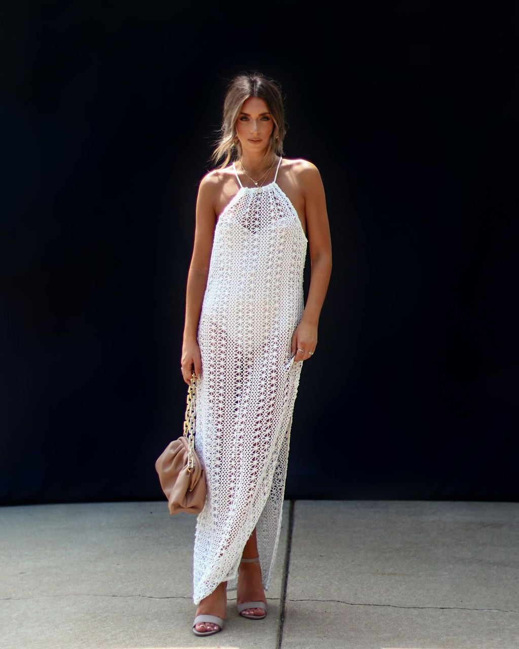 Smyrna Beach Cover Up Dress - White - FINAL SALE sold by Vici
