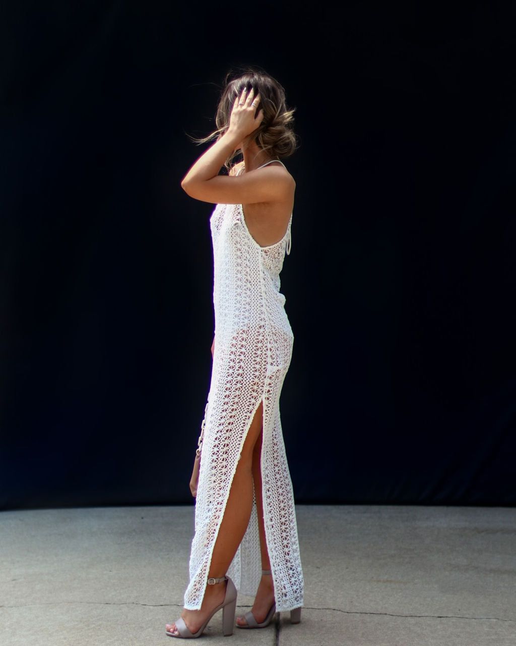 Smyrna Beach Cover Up Dress - White - FINAL SALE sold by Vici product image thumbnail 3