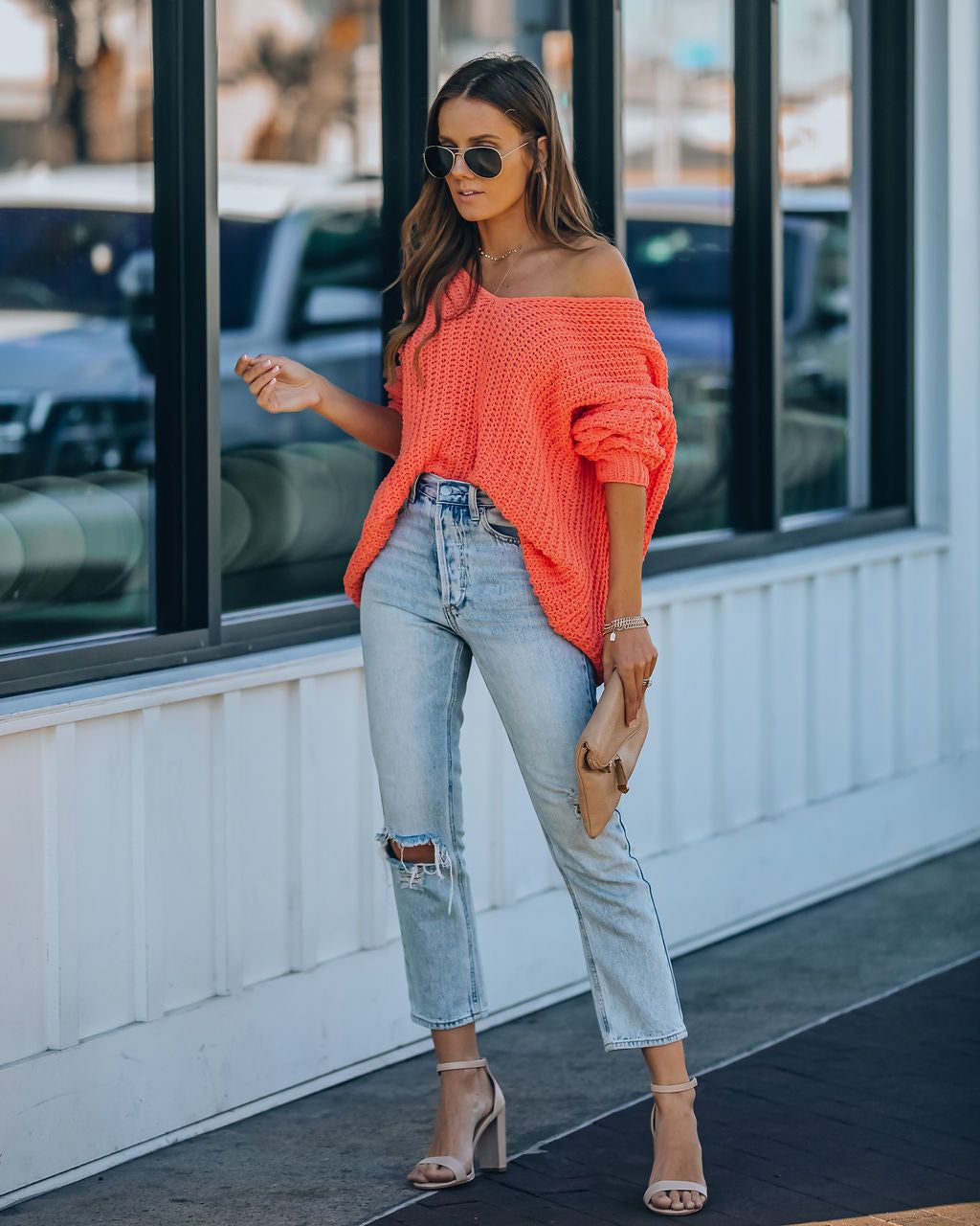 Pinky Promise Cotton Blend Knit Sweater - Orange - FINAL SALE sold by Vici product image thumbnail 9