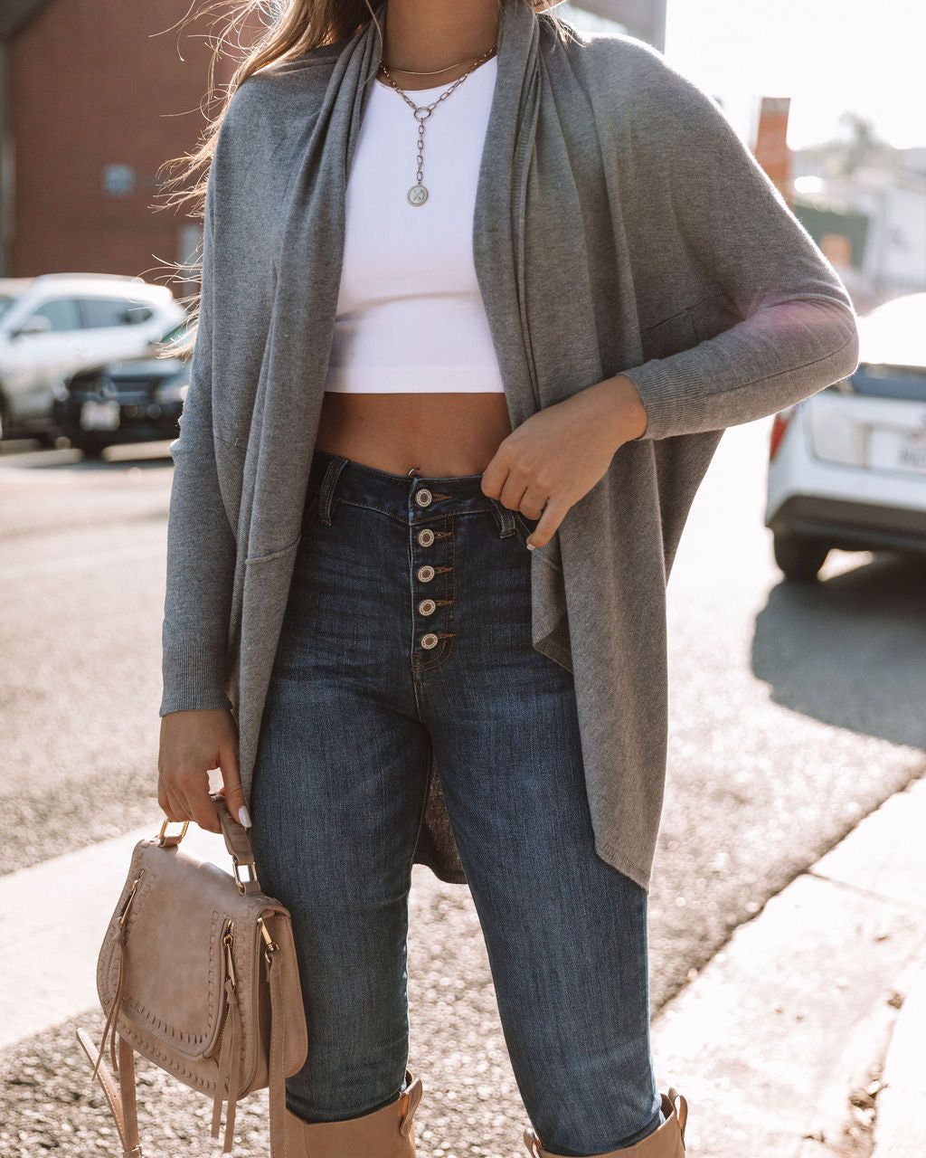 Graydon Dolman Knit Cardigan - Charcoal - FINAL SALE sold by Vici product image thumbnail 9