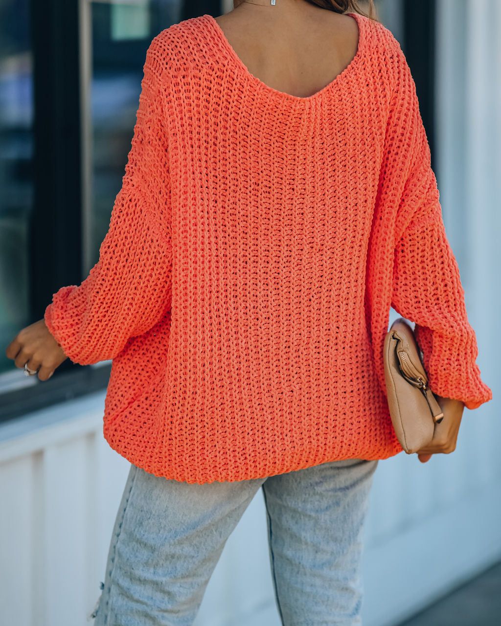 Pinky Promise Cotton Blend Knit Sweater - Orange - FINAL SALE sold by Vici product image thumbnail 2