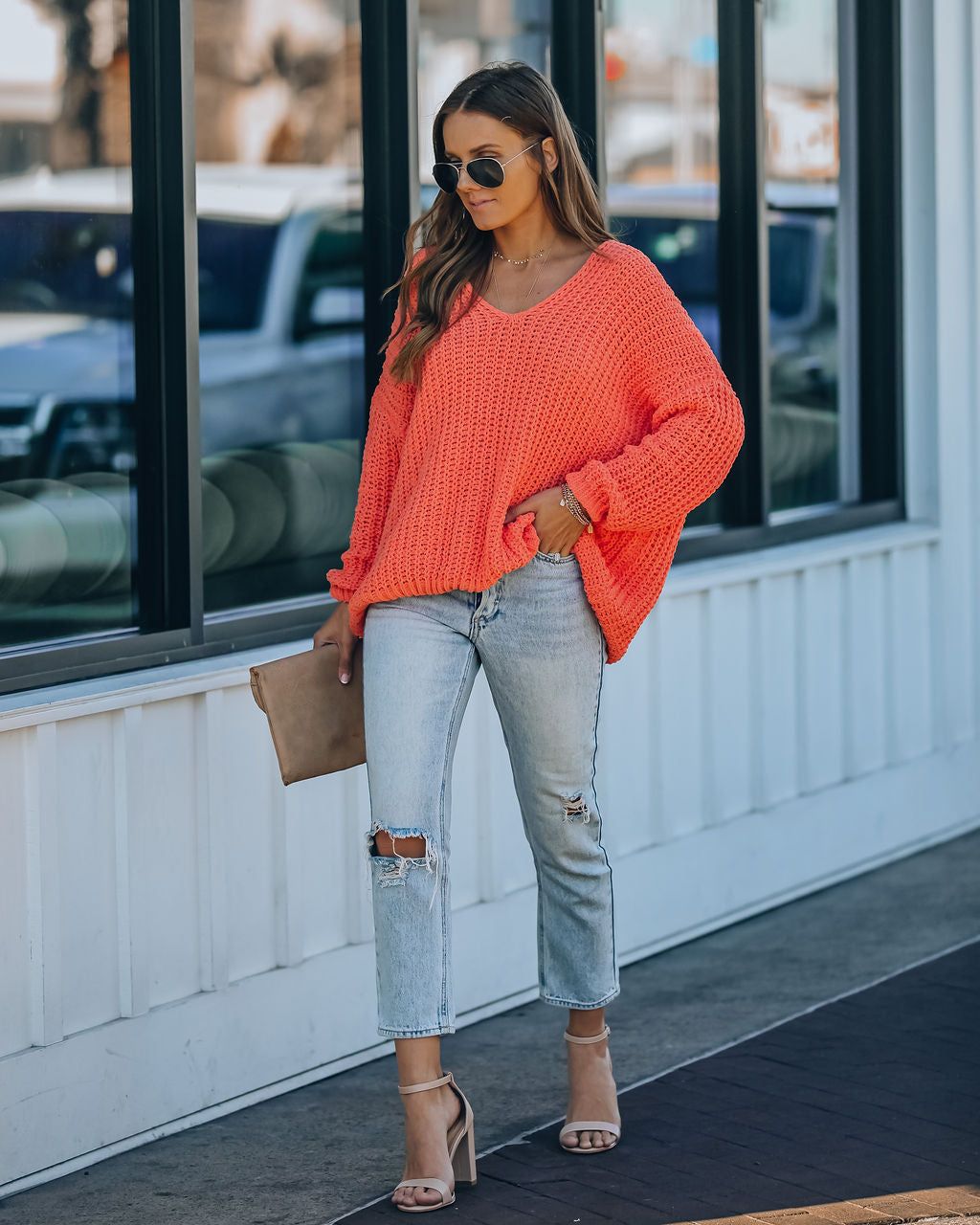 Pinky Promise Cotton Blend Knit Sweater - Orange - FINAL SALE sold by Vici product image thumbnail 8