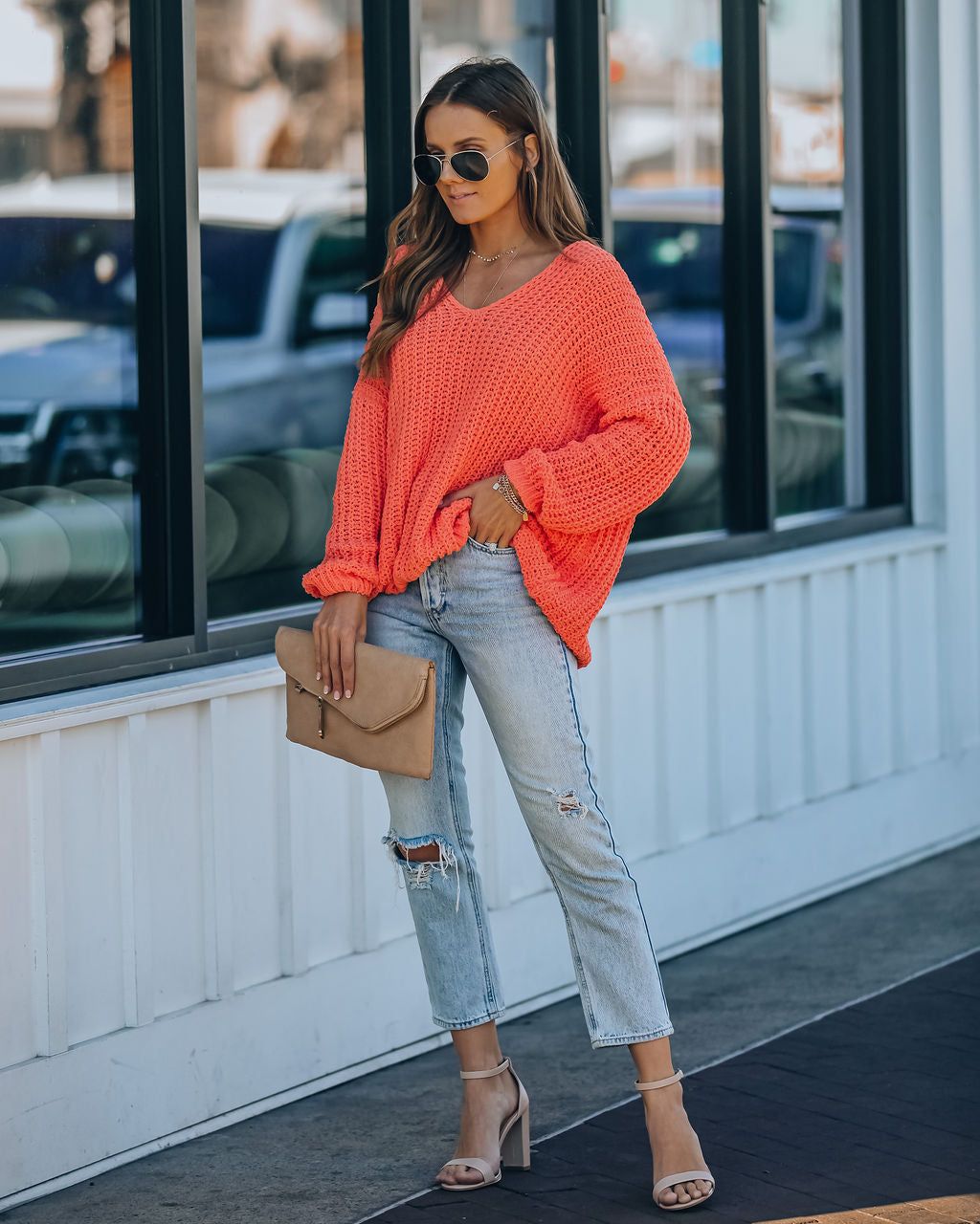 Pinky Promise Cotton Blend Knit Sweater - Orange - FINAL SALE sold by Vici product image thumbnail 6