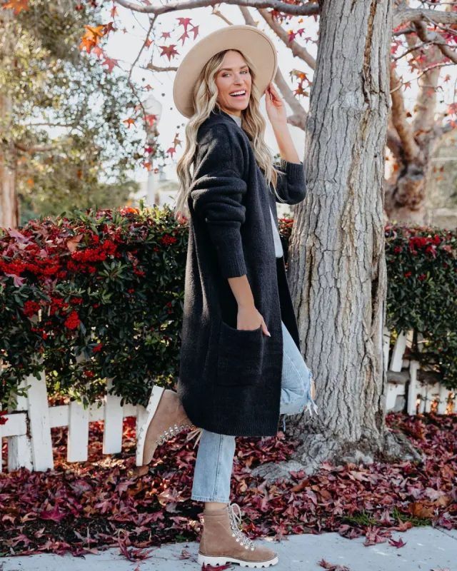 Jemima Pocketed Knit Cardigan - Charcoal - FINAL SALE sold by Vici