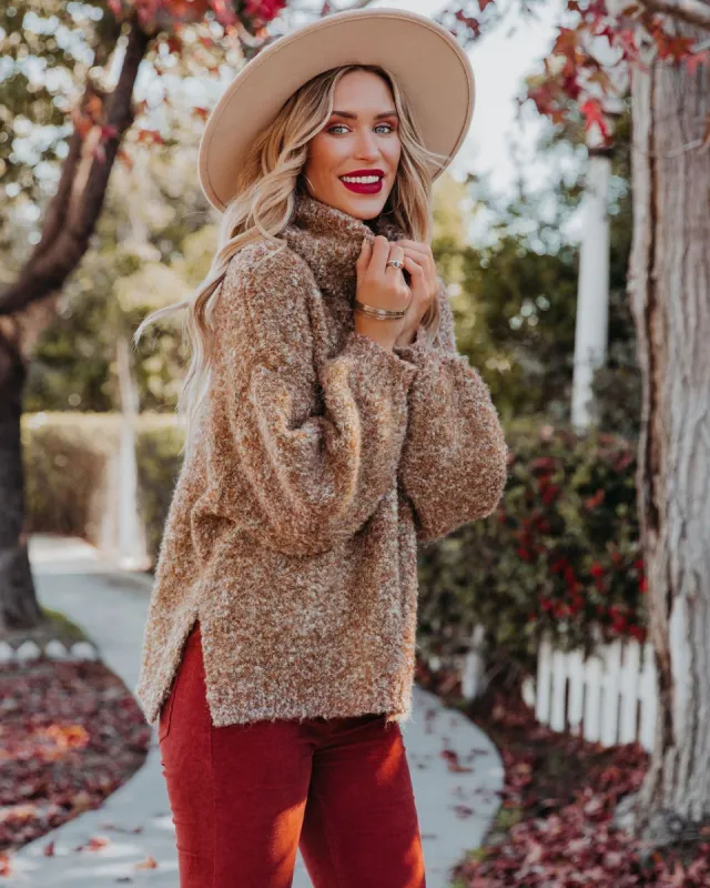 Moira Turtleneck Knit Sweater - Caramel - FINAL SALE sold by Vici