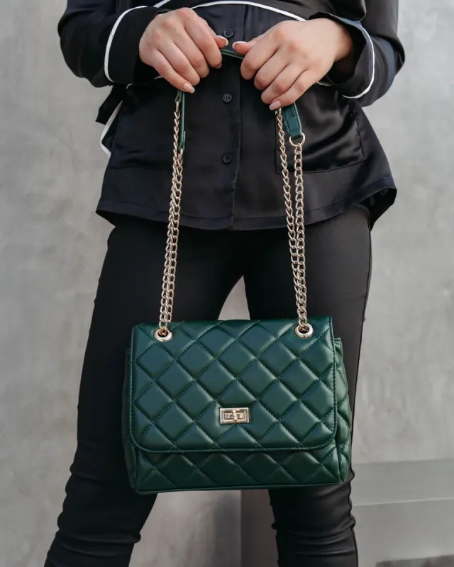 Yvette Quilted Crossbody Shoulder Bag sold by Vici