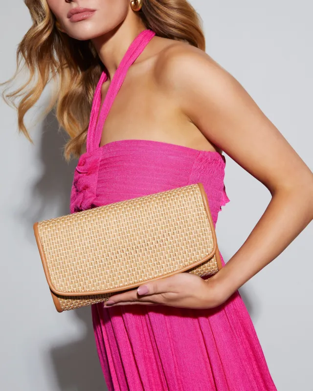 Mali Woven Crossbody Clutch Bag made by Vici