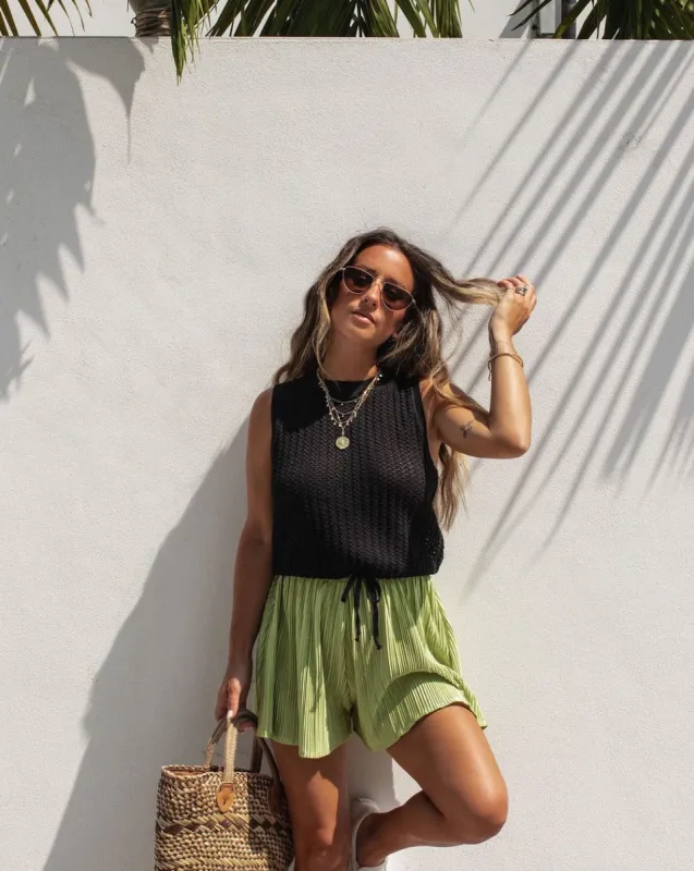 Florencia Knit Cotton Top - Black - FINAL SALE sold by Vici