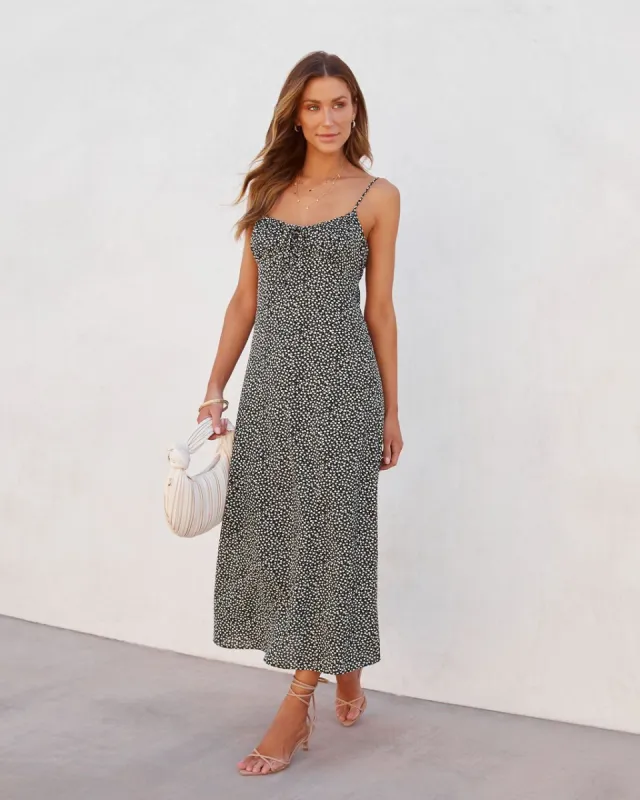 Halsie Floral Midi Dress sold by Vici