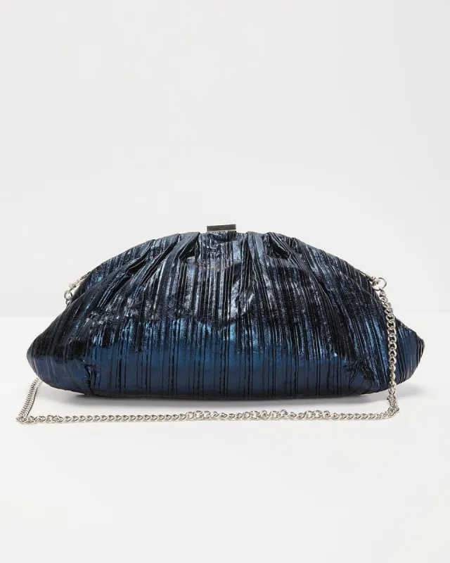 Make It Shine Clutch - Midnight Blue sold by Vici
