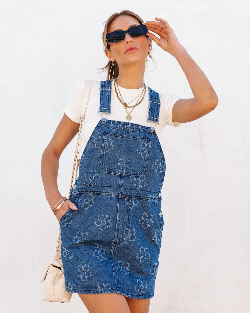 Oh Daisy Overall Mini Dress - FINAL SALE sold by Vici product image thumbnail 8