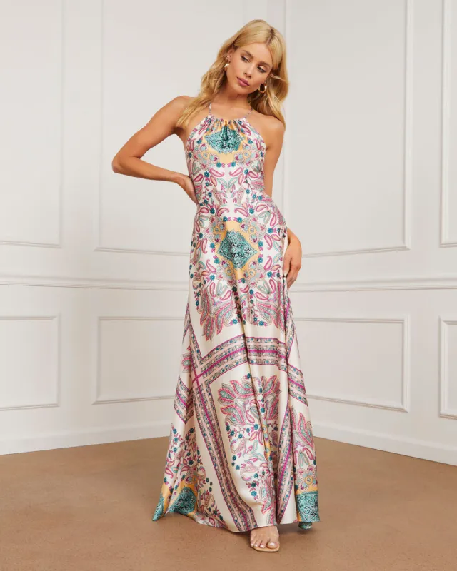 Evianna Halter Empire Maxi Dress sold by Vici