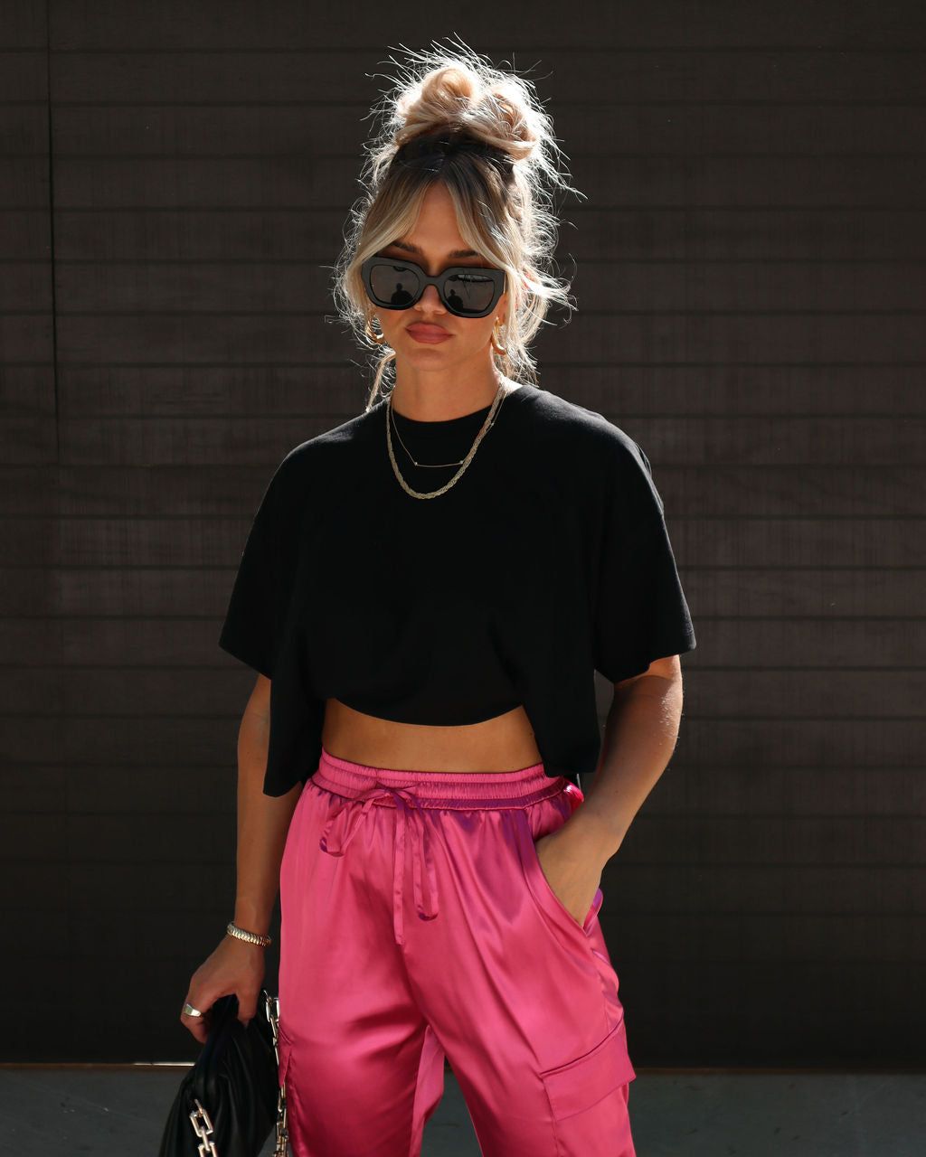 Jackson Cotton Tee - Black - FINAL SALE sold by Vici product image thumbnail 6