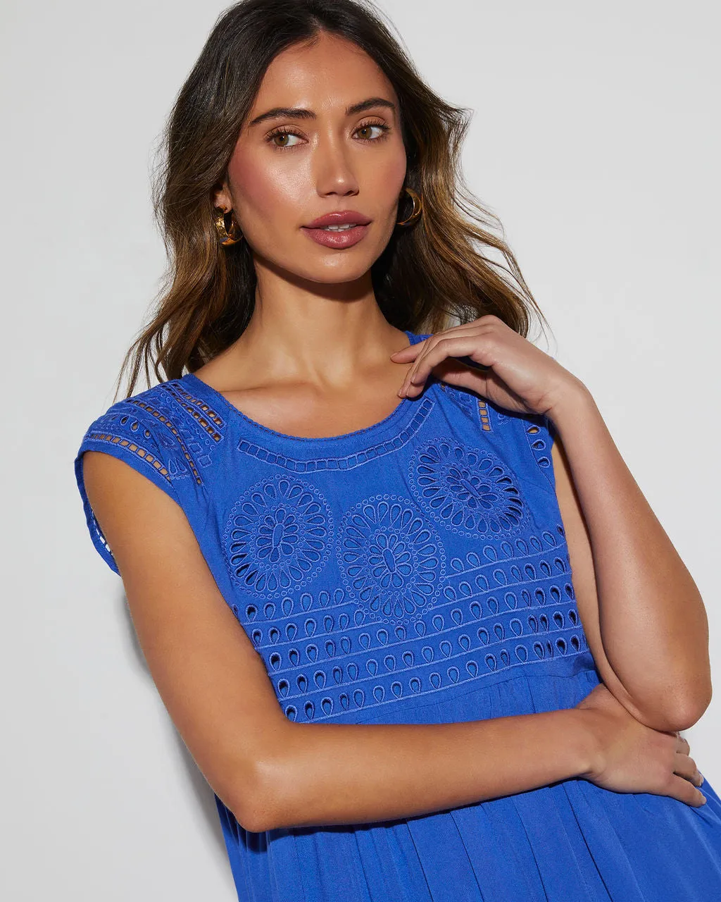 Second Chances Eyelet Mini Dress sold by Vici product image thumbnail 5