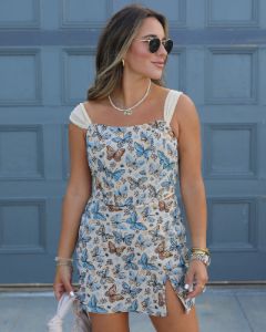 Roam Free Butterfly Mini Skirt - FINAL SALE sold by Vici