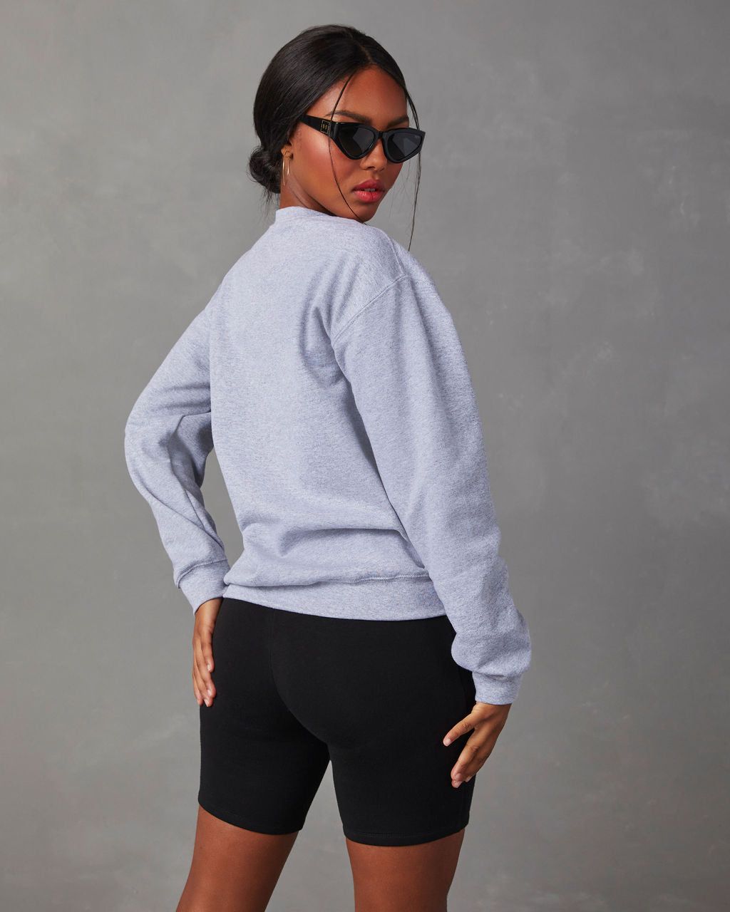 Mama Needs Champagne Graphic Sweatshirt - Grey sold by Vici product image thumbnail 4