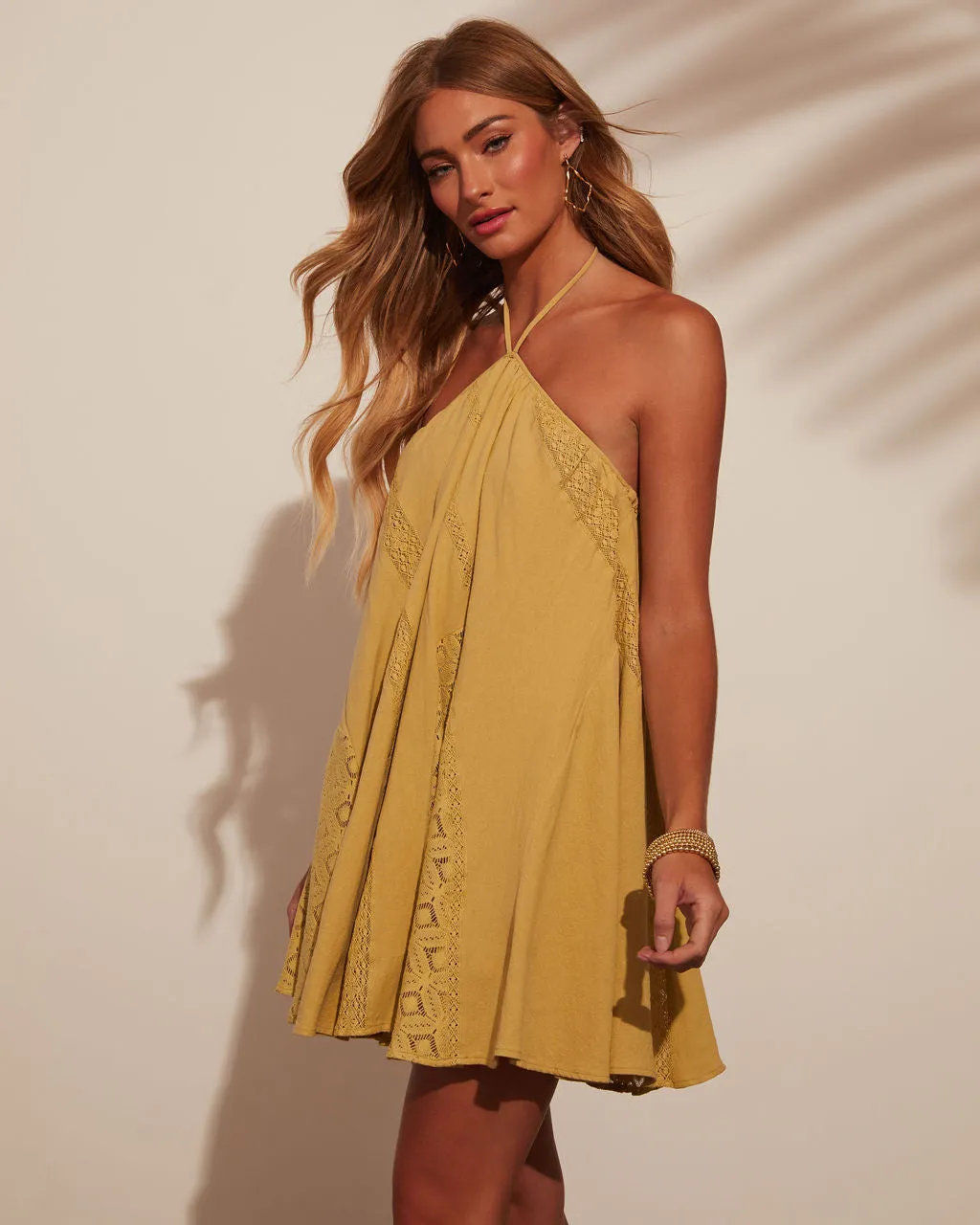 Madrid Charm Shift Halterneck Mini Dress sold by Vici product image thumbnail 3