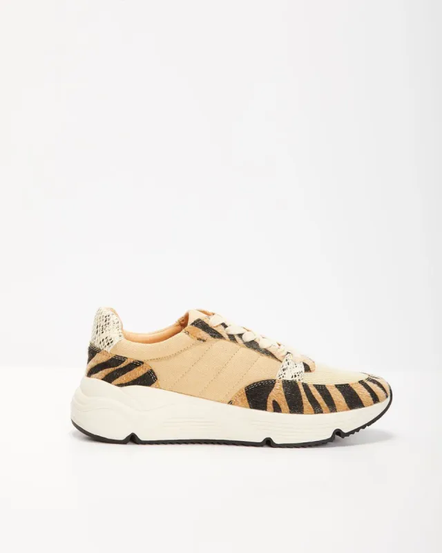 Veda Zebra Print Sneakers - Tan sold by Vici