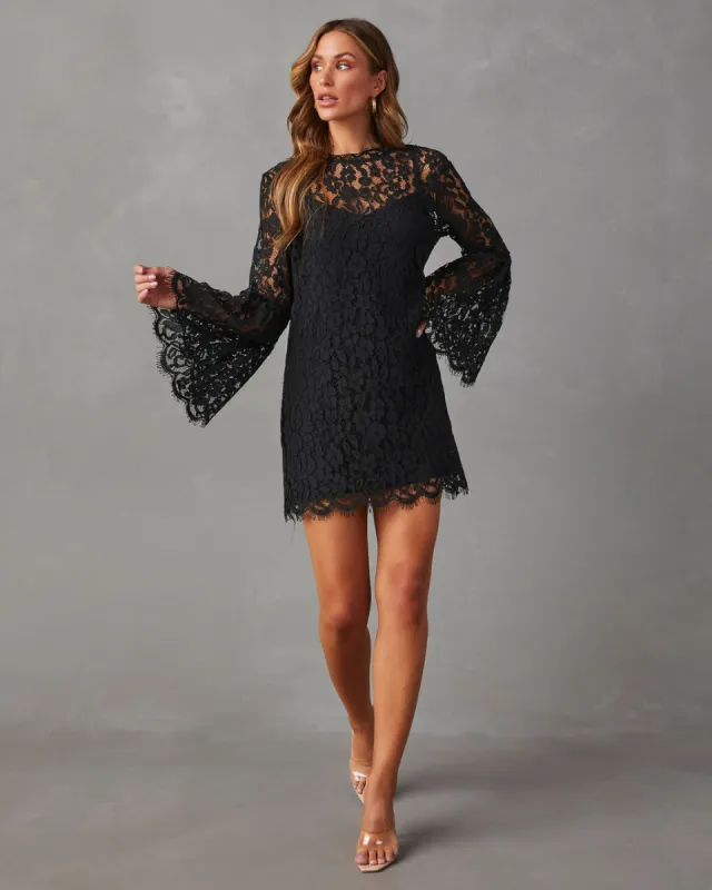 Shes All That Lace Long Sleeve Mini Dress made by Vici