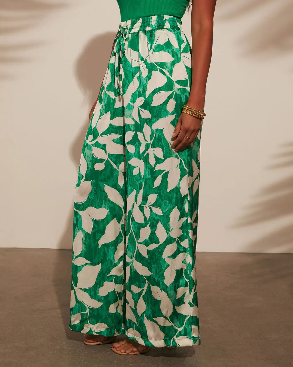 Riviera Retreat Printed Satin Pants sold by Vici product image thumbnail 3