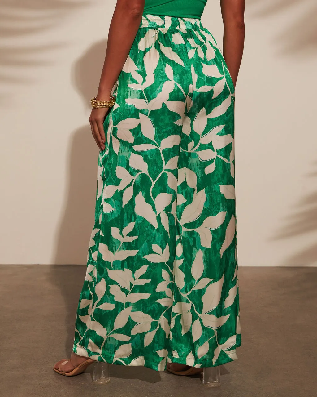 Riviera Retreat Printed Satin Pants sold by Vici product image thumbnail 4