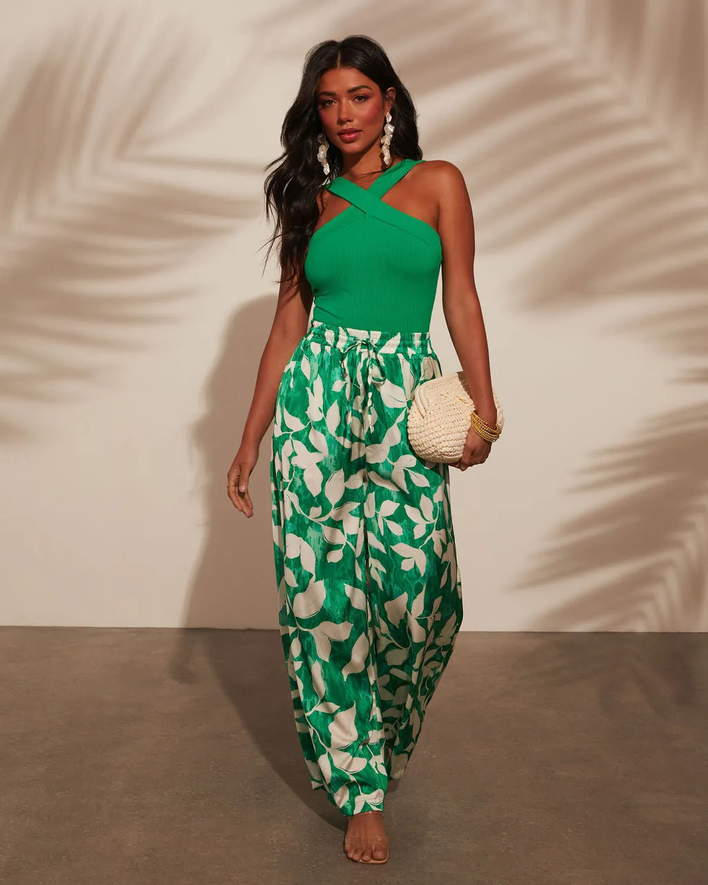 Riviera Retreat Printed Satin Pants sold by Vici product image thumbnail 5