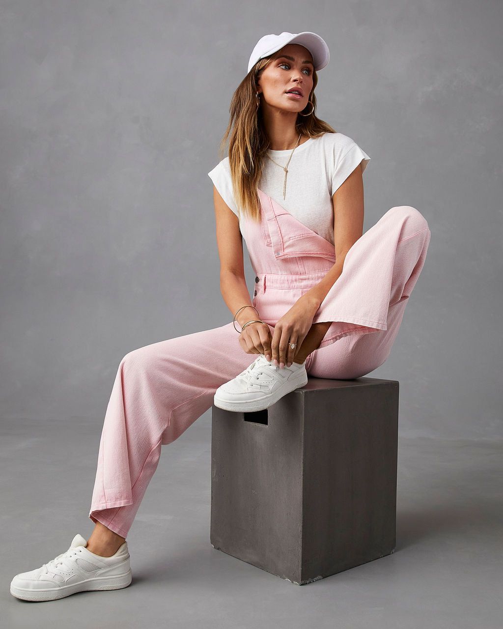 Delta Pocketed Overalls - Pink - FINAL SALE sold by Vici product image thumbnail 7