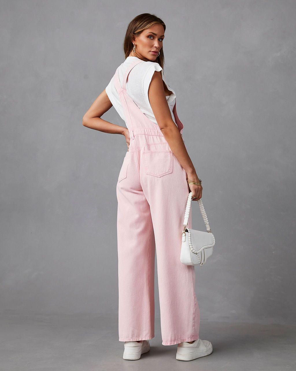Delta Pocketed Overalls - Pink - FINAL SALE sold by Vici product image thumbnail 2