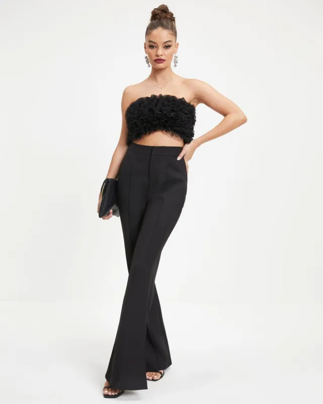 Black Swan Strapless Tulle Crop Top sold by Vici