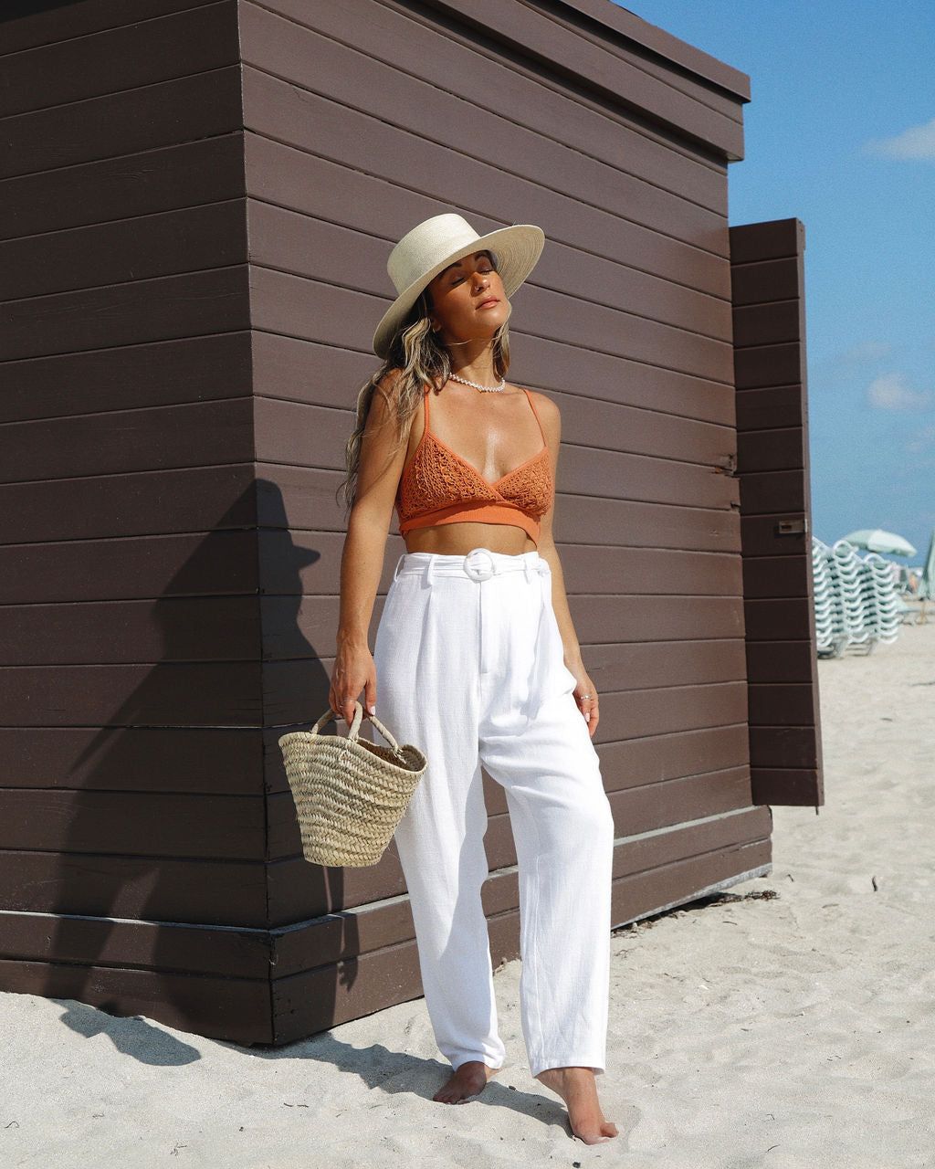 Leila Belted Linen Trouser Pants - FINAL SALE sold by Vici product image thumbnail 5