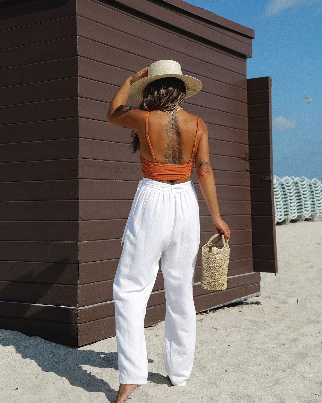 Leila Belted Linen Trouser Pants - FINAL SALE sold by Vici product image thumbnail 4
