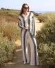 Soft Horizon Striped High Rise Pants sold by Vici