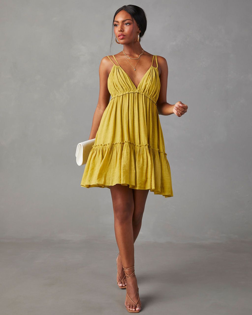 Visalia Sleeveless Mini Dress - Lime - SALE sold by Vici product image thumbnail 5