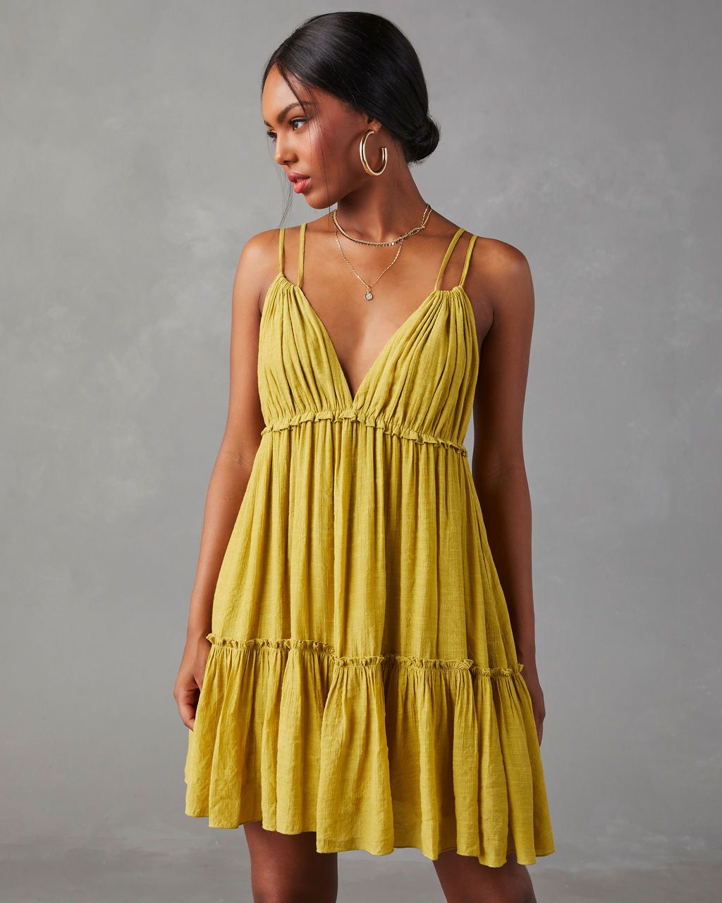 Visalia Sleeveless Mini Dress - Lime - SALE sold by Vici