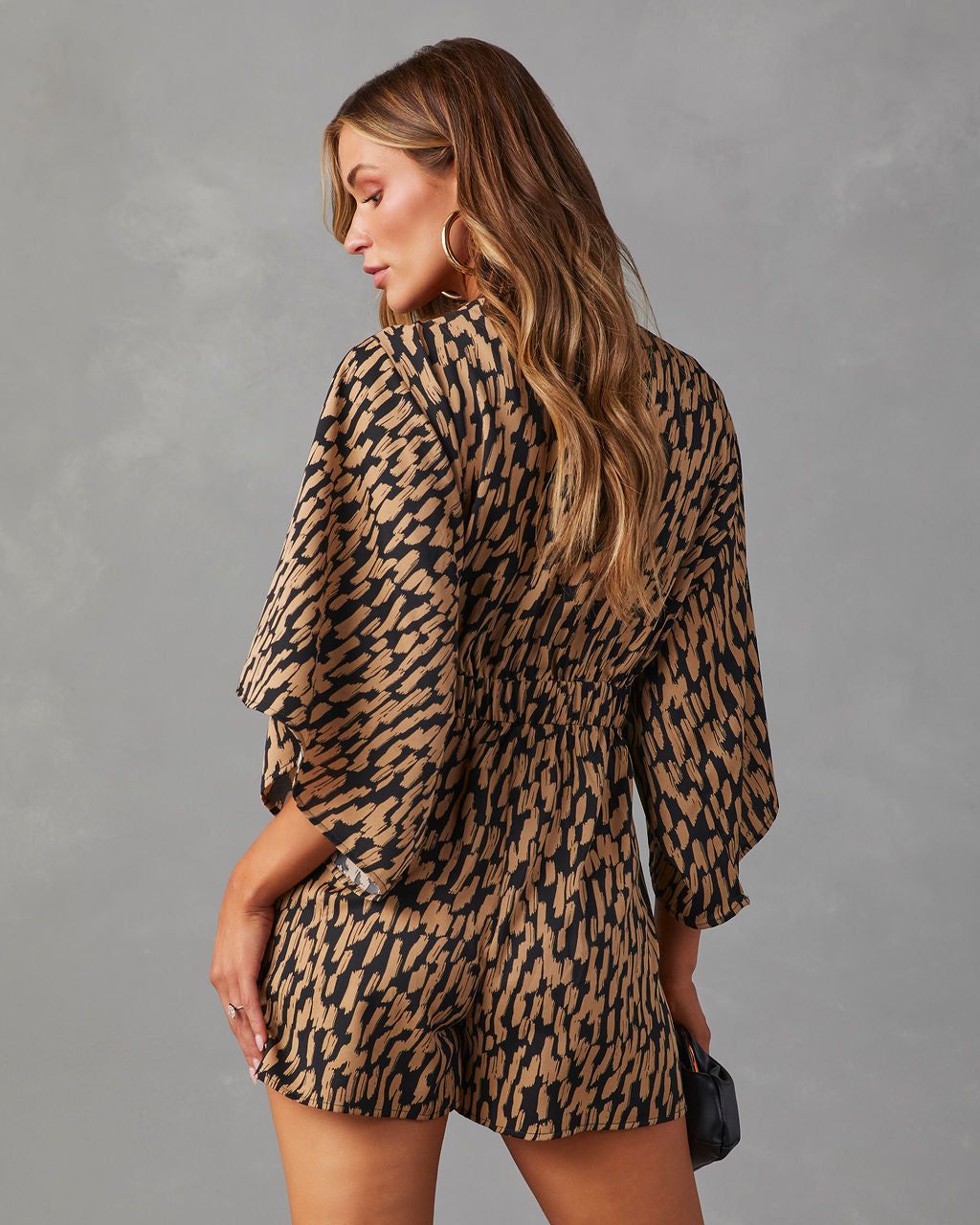 Scratch That Printed Pocketed Tie Romper sold by Vici product image thumbnail 2