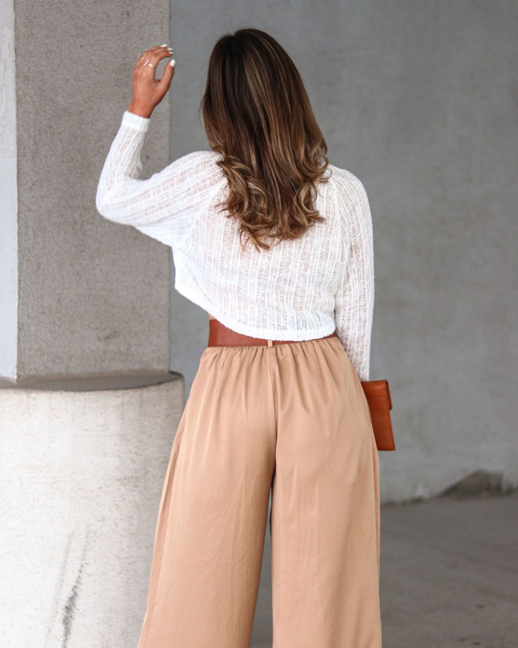 Motivate Me Woven Crop Top - White - FINAL SALE sold by Vici product image thumbnail 4